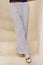 Stripe Organic Cotton Cheesecloth Trouser | White/Blue