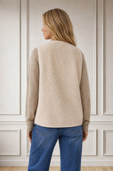 Borg Wool Blend Gilet | Cream