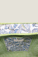 Weekend Zipper Bag | White/Blue/Green