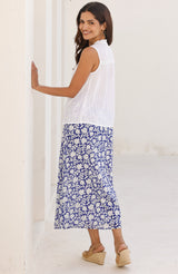 Sleeveless Vienna Cotton Blouse | White - Aspiga