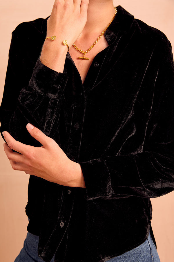 Velvet Shirt | Black