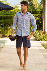 Men's Organic Cotton Shirt | Snowdrop Blue/White - Aspiga