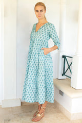 Emma Organic Cotton Dress | Teal