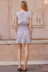 Mini Macy Stripe Dress | Chocolate/White
