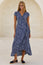 Demi EcoVero™ Wrap Dress | Circle Navy/White