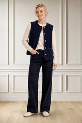 Borg Wool Blend Gilet | Navy