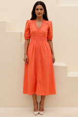 APPROVED Iris Organic Cotton Dobby Dress | Grenadine - Aspiga