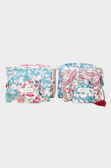 Large Wash Bag | Flower Pink/Green