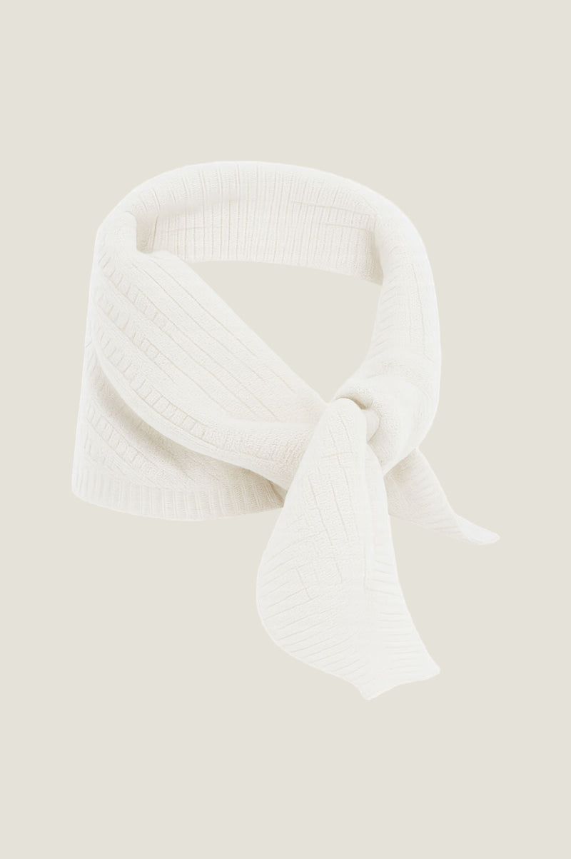 Merino Wool Tie Neck Scarf | Cream