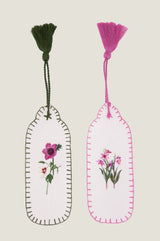 RHS Organic Cotton Printed Bookmark | Cream/Sage