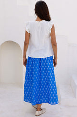APPROVED * Dropped waist skirt | Blue/White - Aspiga