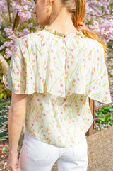 RHS Caped Sleeve Blouse | Cream