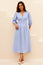 Jyoti Printed Rayon Dress | Polka Dot Cornflower/White