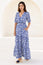 Billie Short Sleeve Organic Cotton Dress | Blue/White