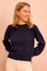 Alpaca Blend Puff Sleeve Jumper | Navy