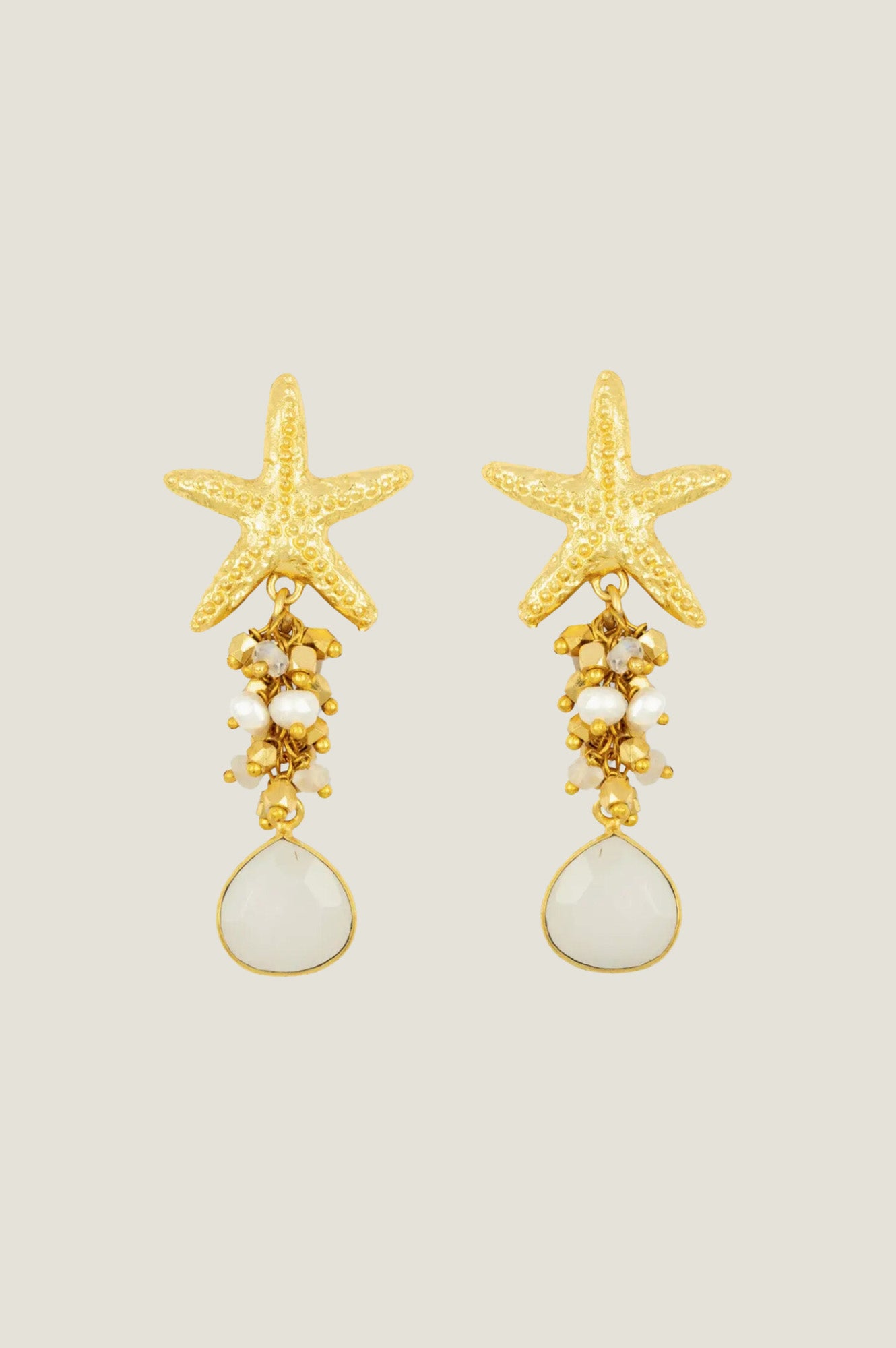 Andrea Earrings | Pearl/Gold