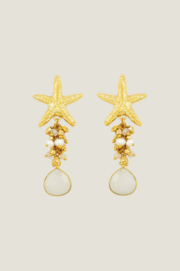 Andrea Earrings | Pearl/Gold