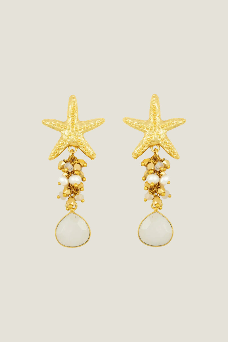 Andrea Earrings | Pearl/Gold