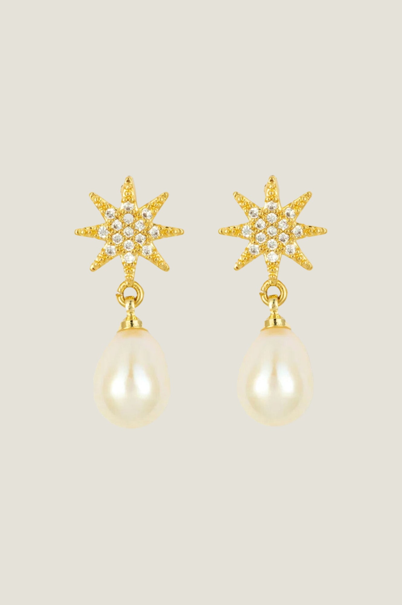 ASHIANA Misha Earrings | Pearl/Gold