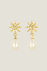 ASHIANA Misha Earrings | Pearl/Gold