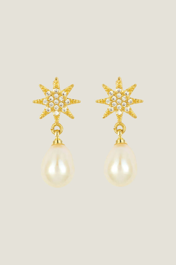 ASHIANA Misha Earrings | Pearl/Gold