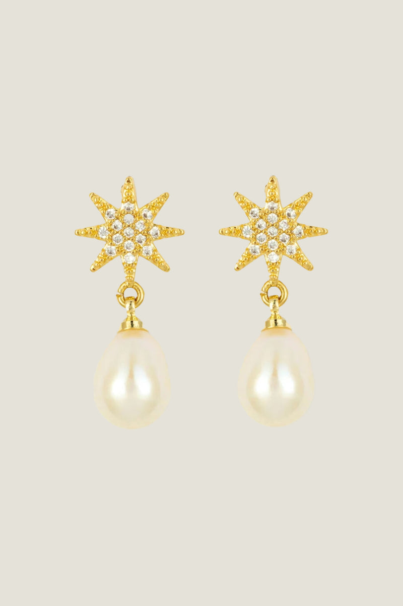 ASHIANA Misha Earrings | Pearl/Gold