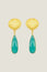 ASHIANA Tria Shell Earrings | Gold/Teal