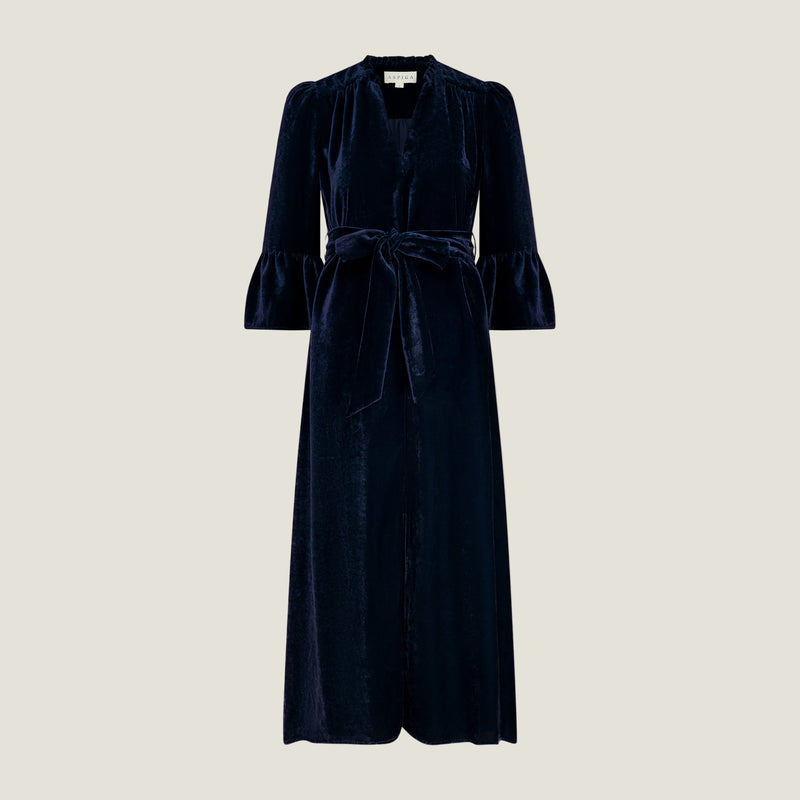 Astrid Velvet Dress | Navy