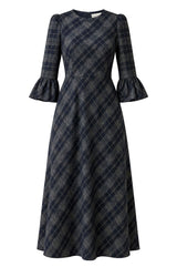Elizabeth Check Dress | Blue/Grey