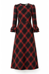 Elizabeth Check Dress | Red/Blue