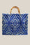 Large Silk Tote | Cobalt/Pale Blue