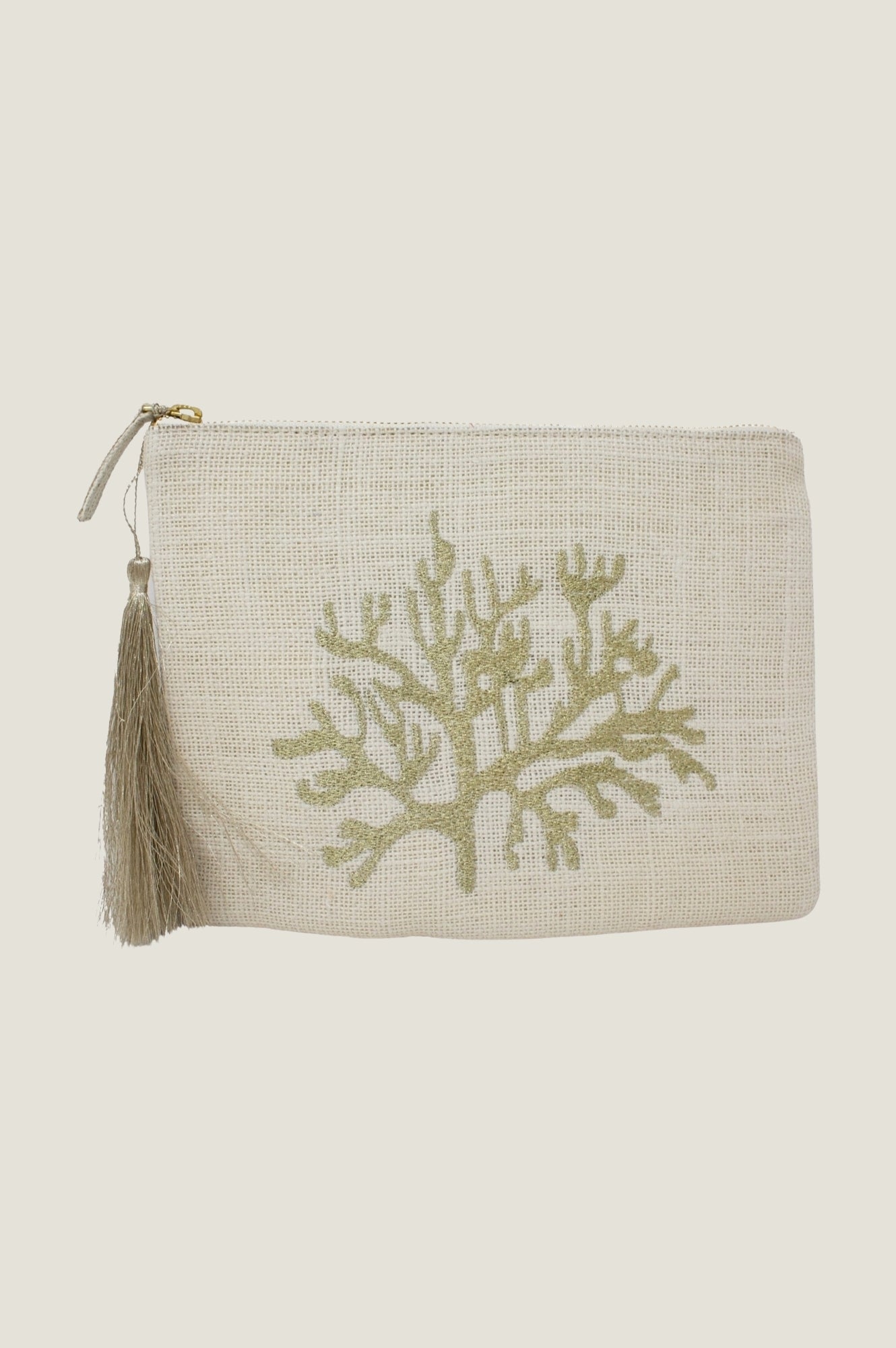 Coral Clutch | White/Gold