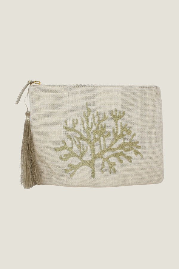 Coral Clutch | White/Gold