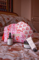 Block Print Eye Mask | Hot Coral