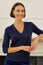 Metallic Knit V-Neck Jumper | Navy