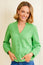 Mina Organic Cotton Cheesecloth Blouse | Green