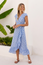 Demi Organic Cotton Wrap Dress | Marina Blue