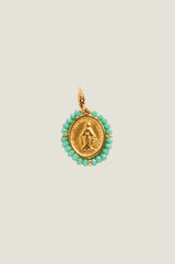 Santa Maria Charm | Gold/Aqua Blue
