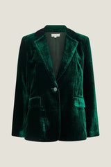 Asha Velvet Blazer | Emerald