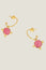 Asia Earrings | Gold/Pink