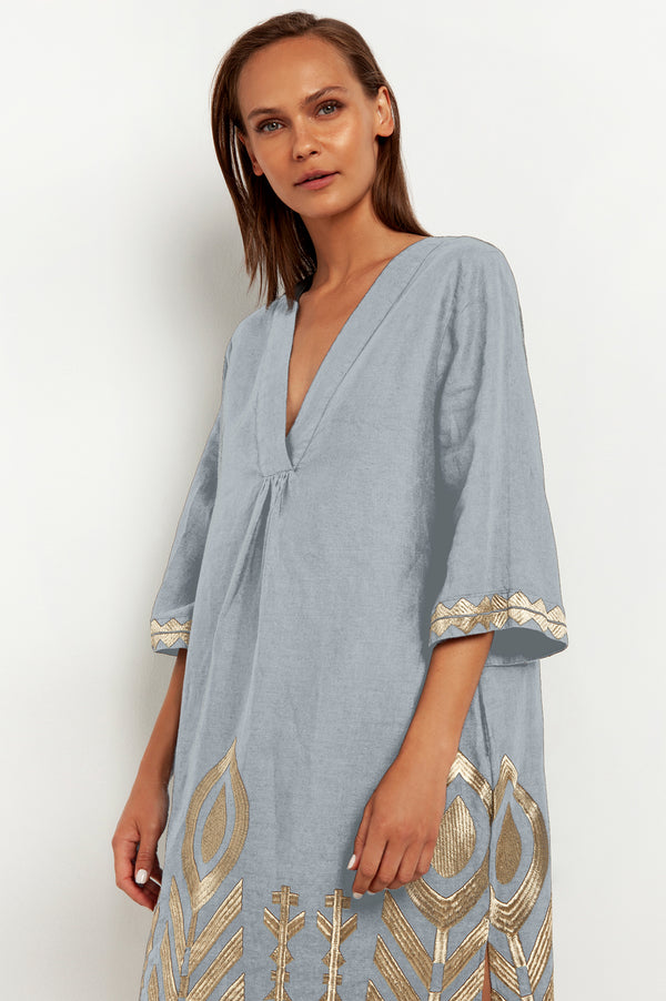 Athena-Embroidered-Midi-Dress-Light-Grey-Gold
