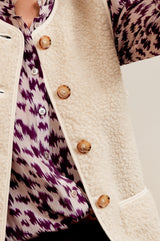 Borg Wool Blend Gilet | Cream
