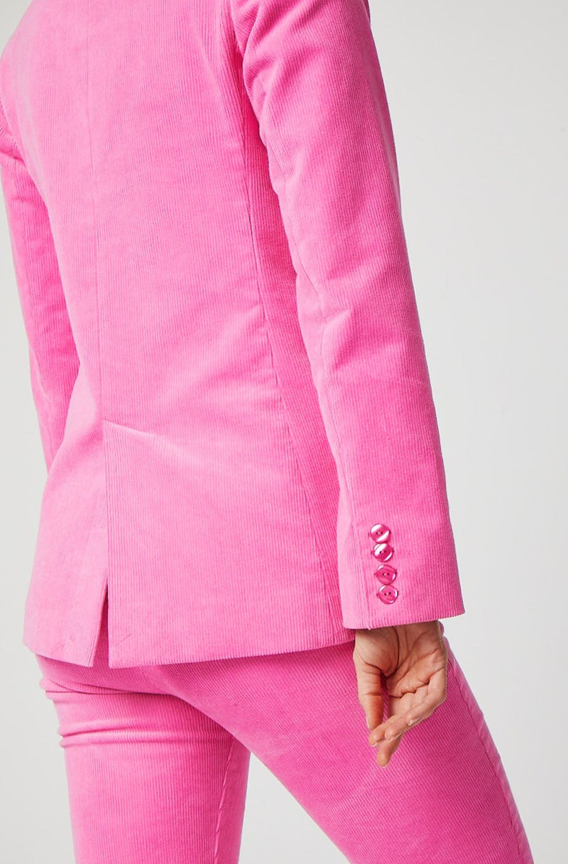 Theresa Stretch Corduroy Blazer | Pink