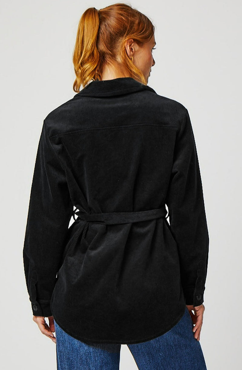 Corduroy Shirt Jacket | Black