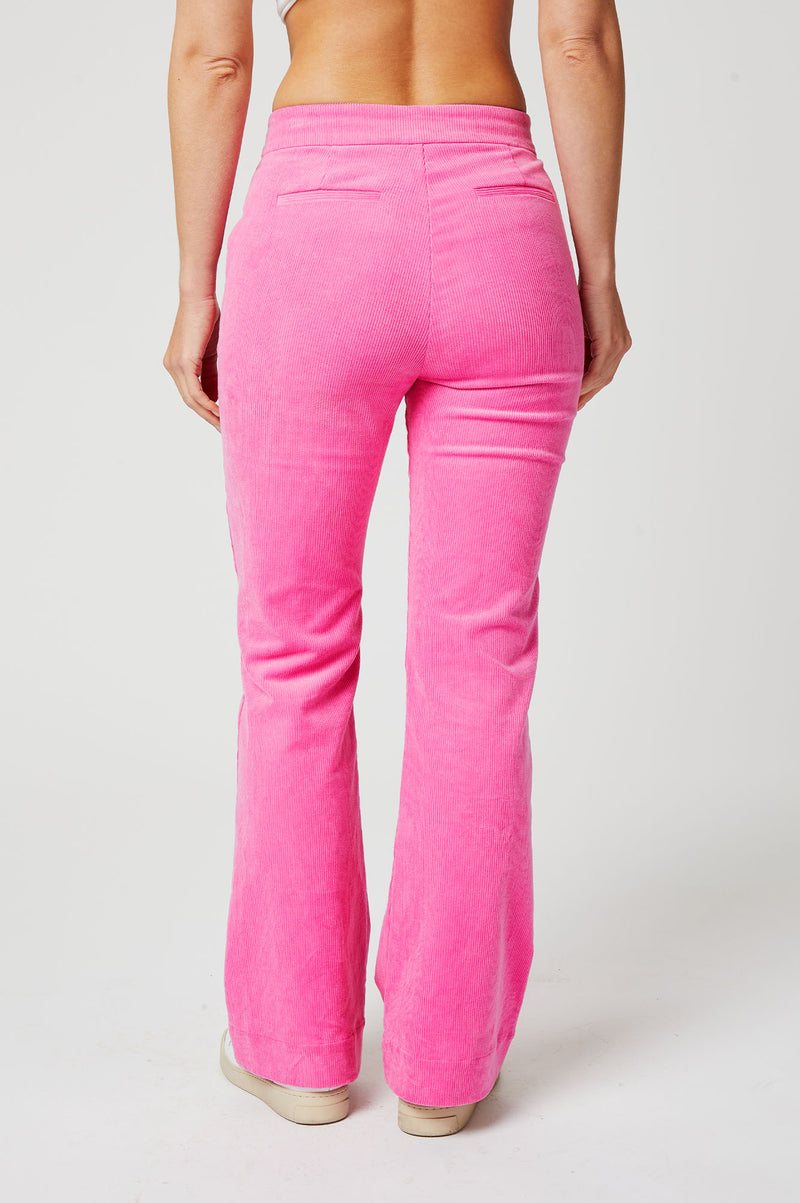 Charlie Stretch Corduroy Trousers | Pink