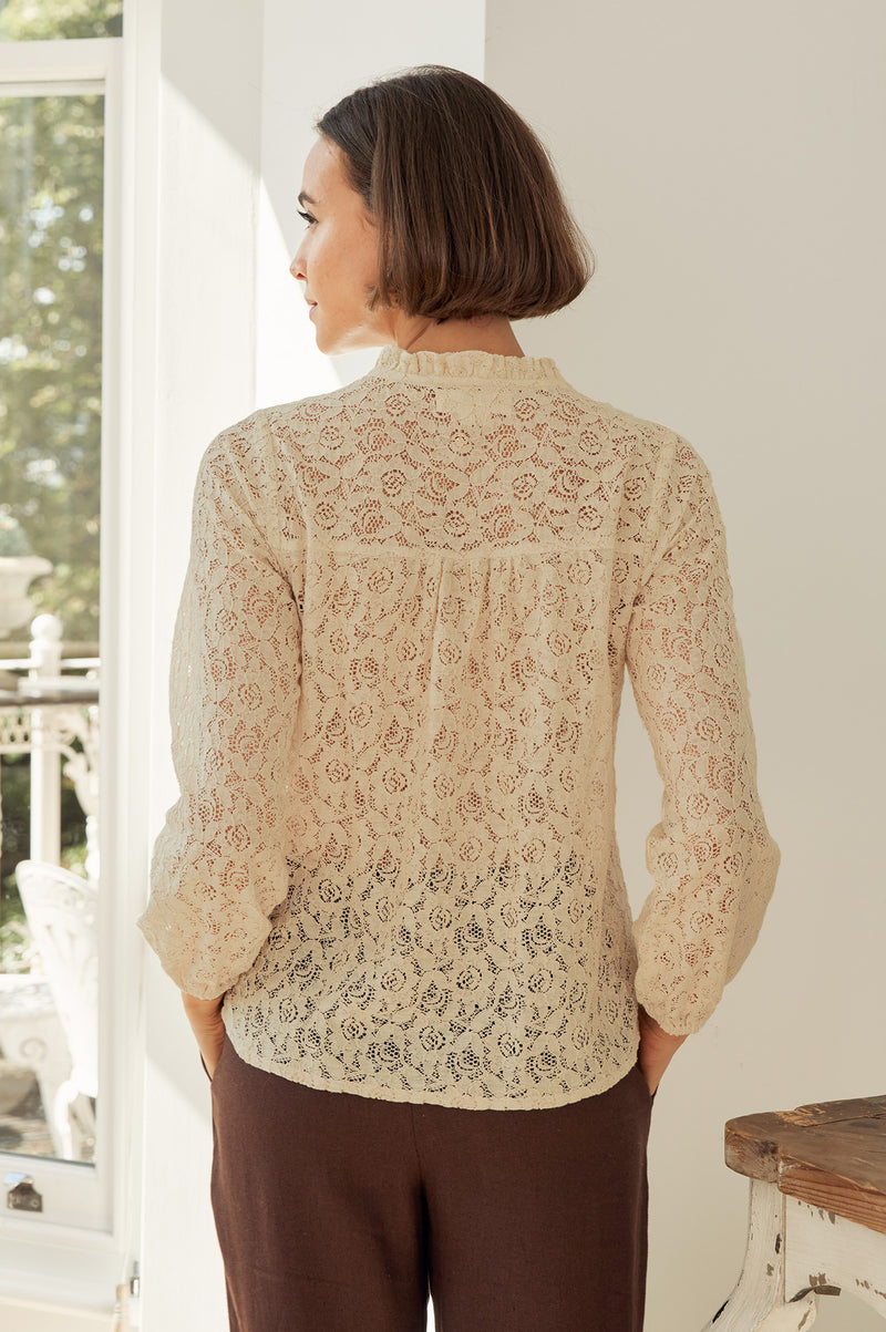 Amelie Lace Blouse | Ivory