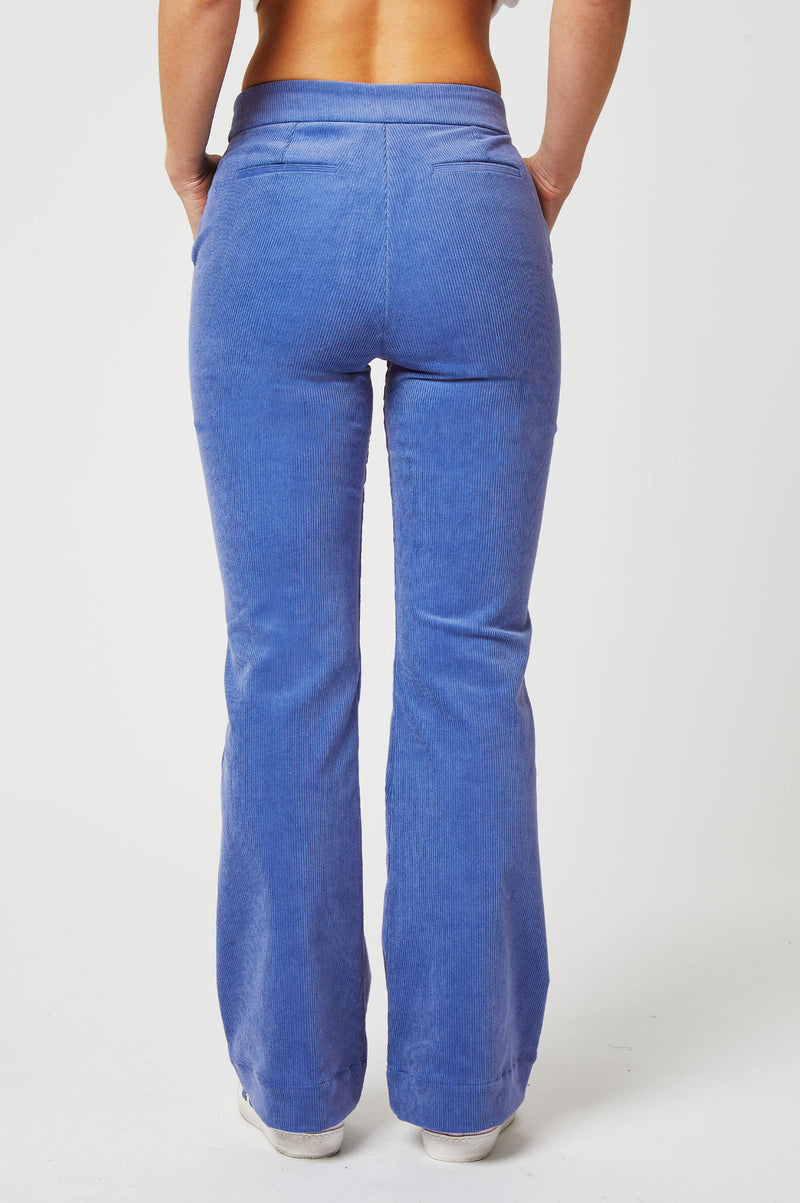 Charlie Stretch Corduroy Trousers | Cornflower Blue