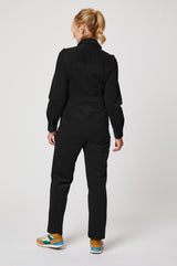 Utility Stretch Corduroy Jumpsuit | Black