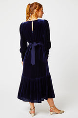 Esmee Velvet Dress | Navy