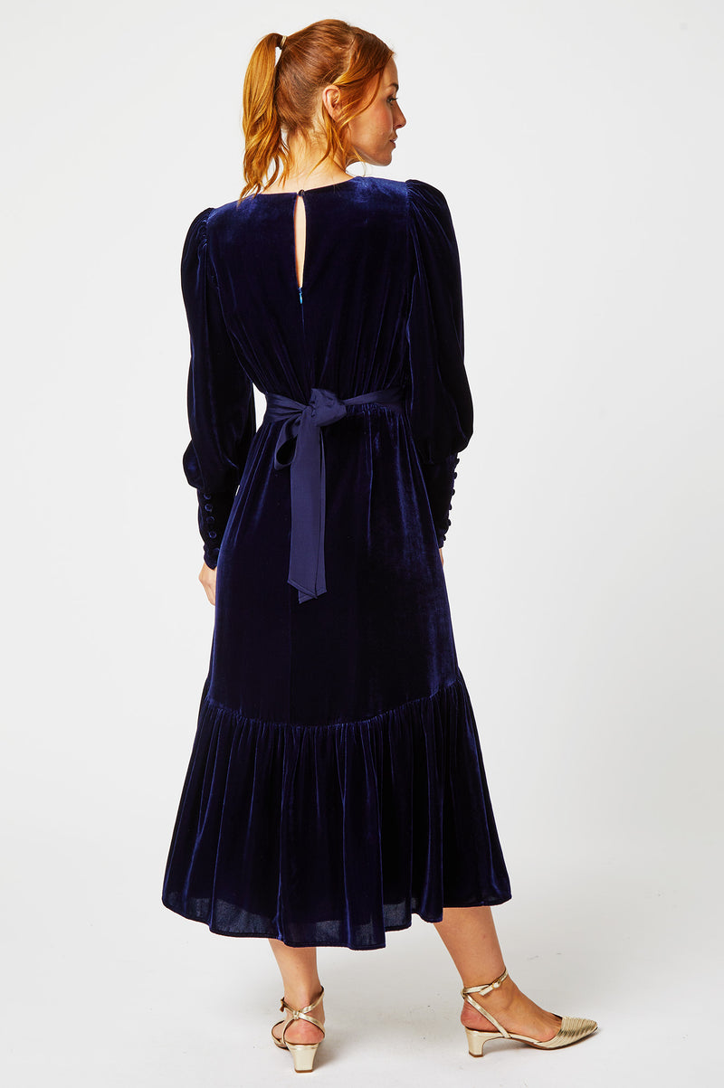 Esmee Velvet Dress | Navy